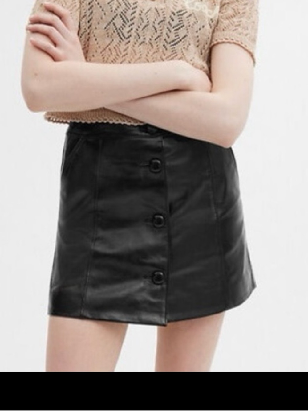 NWT Coach Patent Leather Mini Skirt Black CS489